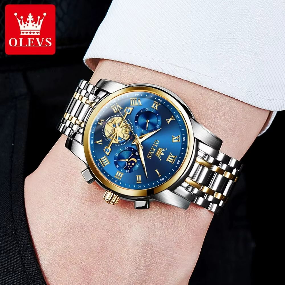 ⌚OLEVS ROYAL BLUE - Reloj de lujo para Hombre TIKTOK