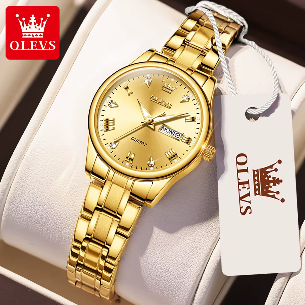 ✨ OLEVS 5563 DORADO™ – Reloj Elegante para Mujer TIKTOK