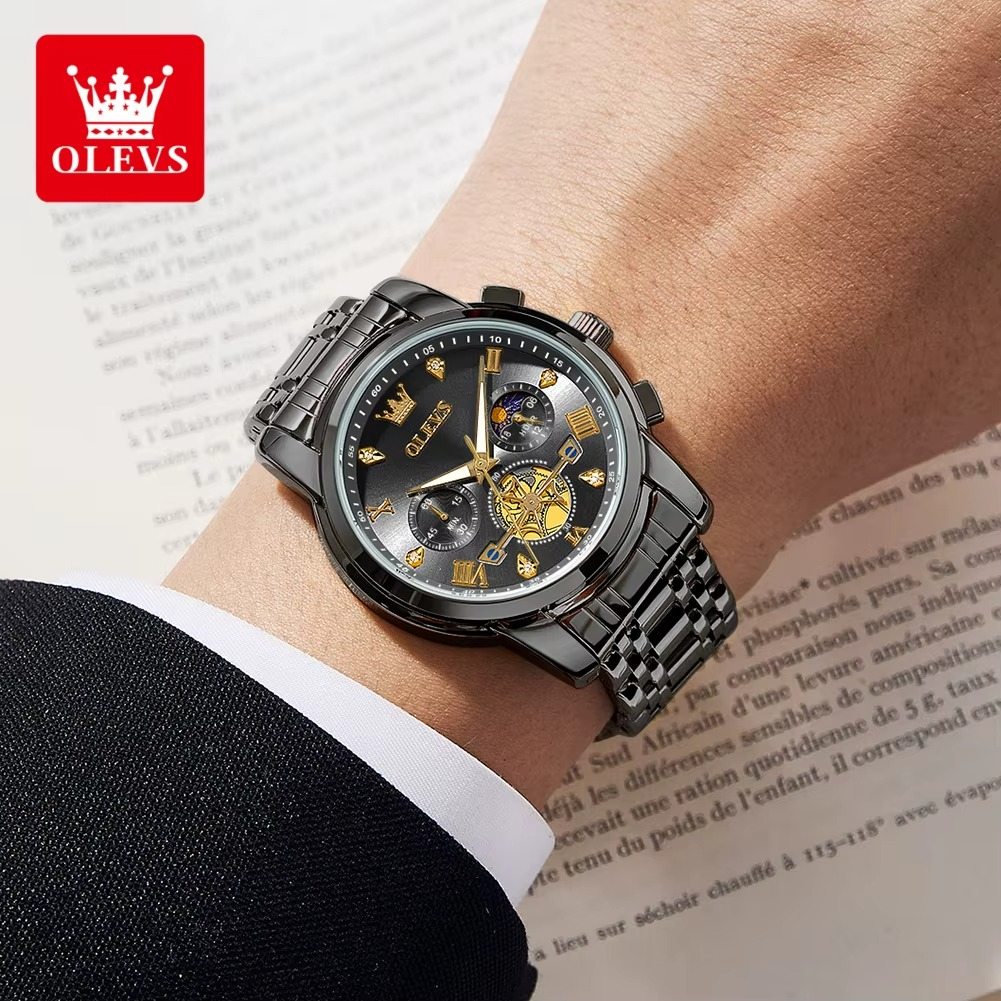⌚OLEVS ROYAL BLACK - Luce elegante siempre TIKTOK