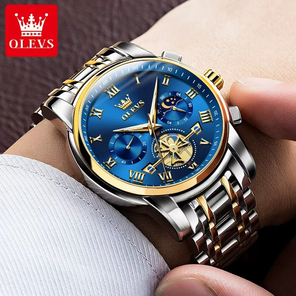 ⌚OLEVS ROYAL BLUE - Reloj de lujo para Hombre TIKTOK