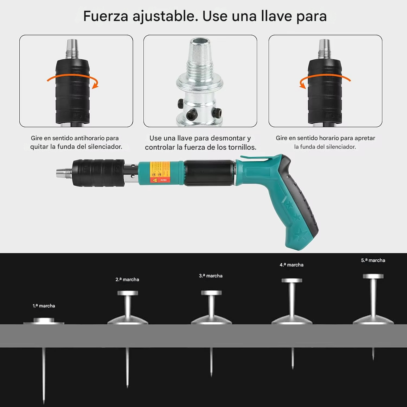 🔩 PISTOLA DE CLAVOS PROFESIONAL – Potencia y Precisión en Cada Disparo TIKTOK