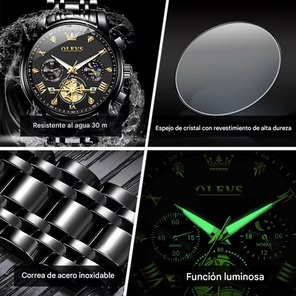 ⌚OLEVS ROYAL BLACK - Luce elegante siempre TIKTOK
