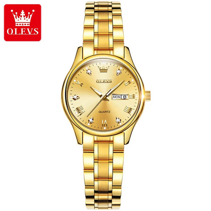 ✨ OLEVS 5563 DORADO™ – Reloj Elegante para Mujer TIKTOK