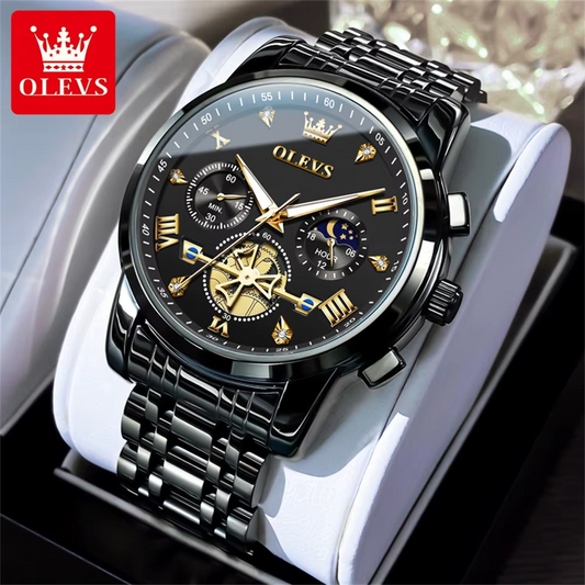⌚OLEVS ROYAL BLACK - Luce elegante siempre FB