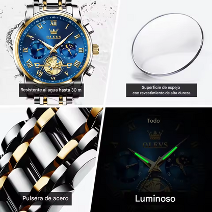 ⌚OLEVS ROYAL BLUE - Reloj de lujo para Hombre TIKTOK