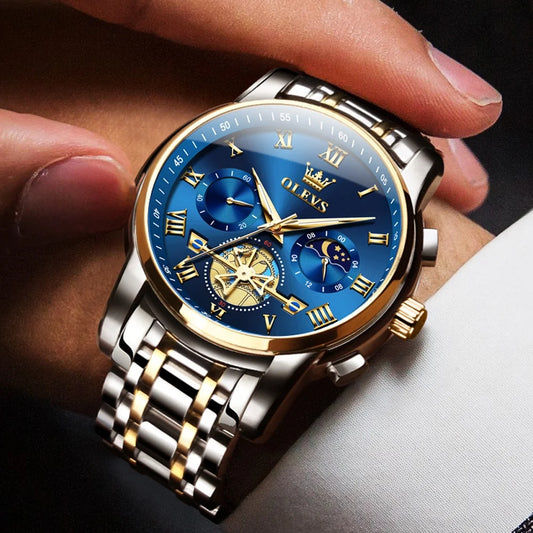 OLEVS ROYAL BLUE -Reloj de lujo Elegante Azul