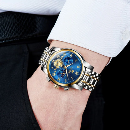 OLEVS ROYAL BLUE -Reloj de lujo Elegante Azul