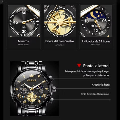 ⌚OLEVS ROYAL BLACK - Luce elegante siempre TIKTOK