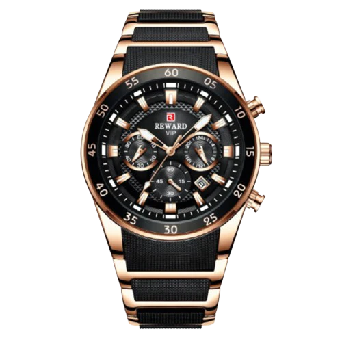 RELOJ REWARD ELEGANCIA TOTAL - RELOJ DE ACERO INOXIDABLE CON ESTILO Y RESISTENCIA